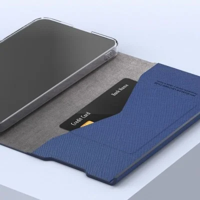 Cover Samsung S24 Ultra Bonnet Dairy Stand Wallet Case Araree - Ash Blue